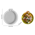 Christmas round crown resin silicone mold with dimensions 6.6x5.9cm for DIY craft - Round Tag