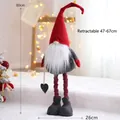 Telescopic Christmas gnome plush with 80cm adjustable legs and striped stockings - Red Hat Heart Telescopic 80cm