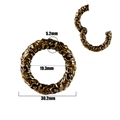 Bronze stainless steel hoop earring with cloud pattern texture and 19.3mm inner diameter - Bronze Auspicious Cloud