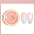 Solid cream gel nail polish in Aurora Pink 022 with shimmering iridescent finish - Solid Gel 22