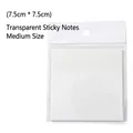 Halbtransparente Haftnotizen in mittlerer Größe 7,5x7,5 cm aus wasserfestem PET-Material - Mittel (7,5 cm * 7,5 cm)