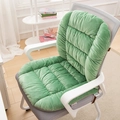 Grass green thickened plush heated chair cushion with backrest for office desk chairs - Fruit Green