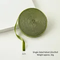 1cm wide grass green single-sided velvet ribbon roll for Christmas DIY gift wrapping - 1cm*10m / Light Green
