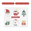 Set di 6 etichette natalizie con Babbo Natale e motivi festivi, formato 125x155mm - Etichette Natalizie Giornaliere B (6 Pezzi)
