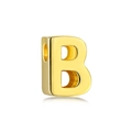 Elegante ciondolo in argento S925 dorato con un design raffinato della lettera B - Ciondolo con iniziale / Oro (B)