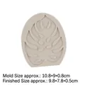 Monstera leaf silicone mold 10.8x9cm for fondant, chocolate and baking crafts - Large / Gray
