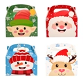 Weihnachtliche Geschenkschachteln mit Weihnachtsmann-, Elfen-, Schneemann- und Rentier-Motiv - S867 (12 Stück pro Set / 4 Designs)