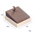Brushed leather jewelry stand in champagne gold and bronze finish, size 10x9x5cm - Hanging Bracelet Display