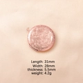 Medaillon rond or rose avec gravure florale, taille 31x28mm pour photos personnalisées - Style Rond Gravé Rétro Or Rose (4#)