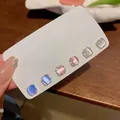 Three-pair square opal stud earring set in blue, pink, and beige with S925 silver pins - Square Cat's Eye Stone Style (A1904 Square)