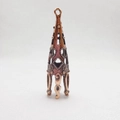 Antique bronze filigree flower bead cap for DIY jewelry making in a conical hollow design - Bronze Trumpet Flower Cap