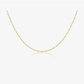 Minimalist S925 sterling silver paperclip chain necklace in gold finish for women - 18K Gold-018(Small) (Gold Paperclip Chain)