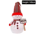 Giant 140cm Christmas snowman plush with Welcome sign and festive red knit accessories - 140cm Ethnic Style Snowman Doll