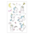 Waterproof children cartoon tattoo sticker featuring colorful unicorn and rainbow patterns - EC-653 (Unicorn)