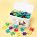 Five-in-one concentrated laundry detergent beads in multi-color pods with storage box - Single-Chamber 8g Mixed Colors 50 Capsules Boxed