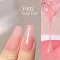 Translucent blush pink gel nail polish Y002 in both matte and glossy finishes - Y-002 Blush Pink