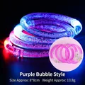 Purple LED acrylic bubble bracelet featuring glowing internal lights and 8x8cm sizing - Purple/Bubble Style