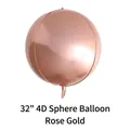 32-inch 4D round sphere balloon in metallic rose gold aluminum foil for party decor - 32 Inch 4D Balloon / Rose Gold