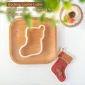 Weihnachtssocken Ausstechform für DIY Gebäck 6,9x9cm weiße Backform für Kekse - PLA / Socken-Ausstechform
