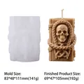Skull book silicone mold for DIY Halloween candles and vintage knotted ornaments - LZ-711 Skull Book