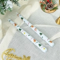 Lot de 2 bougies de Noël avec motifs de bonhomme en pain d'épices et sapins - Bonhomme de Pain d'Épice (Bleu Clair)
