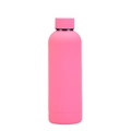 Matte bright pink double-wall insulated stainless steel water bottle with lid - 500ml / Hot Pink