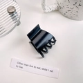 Pinza para el pelo negra brillante minimalista para coleta alta de estilo coreano - 3.2cm / Negro Puro