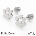 Boucles d'oreilles pattes en acier argenté avec dimensions 11x10mm et poids de 2g - Acier