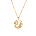 Collier plaqué or 18 carats avec pendentif monuments de Londres et zircon blanc - Londres