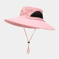 Chapeau de soleil rose à séchage rapide avec large bord et maille pour la randonnée - M (56-58cm) / Rose