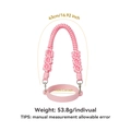 Pink braided cup handle with silicone ring for Stanley water bottles, 43cm long - K68893 Pink Paracord
