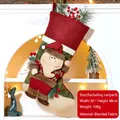 Large Christmas stocking featuring Santa Claus 3D design for holiday candy gifts - Santa Claus (105-A)