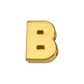 DIY golden metal letter B charm with glossy finish for personalized jewelry making - Letter-B / 8mm (Inner Diameter)