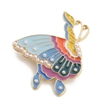 Vibrant butterfly brooch with multi-colored enamel wings and delicate pearl accents - Style 11/Colorful Enamel Pearl