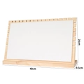 Detailed size specifications for the wooden necklace display stand showing dimensions of 40x24cm - White