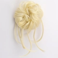 Goudblonde rommelige knot haarextensie met lange lokken van hittebestendige vezel - Gebleekt wit
