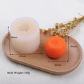 Silicone mold for DIY orange squeeze toy showing citrus texture and product dimensions - D41 Whole Orange