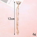 Detailansicht Leopardenkopf-Anhänger mit 12cm Quaste und Perlen für DIY-Zubehör - D360 Leopardenkopf-Quaste