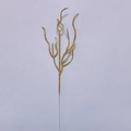 Detailed view of artificial golden glitter decorative branch for Christmas festival decor - Gold