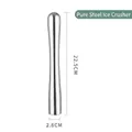 Stainless steel 22.5cm cocktail muddler with textured head and mirror finish - 22.5cm Pure Steel - Hot Item With Price Drop