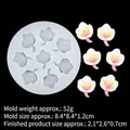 Moule en silicone 6 cavités cerisier pour pâtisserie et chocolat avec dimensions produit - 6# Pétale de cerisier (B1111) / Vert foncé