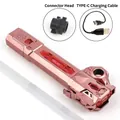 Rose gold electronic saber toy with light-up parts, connector and USB-C charging cable - Rose Gold Interstellar Lightsaber