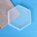 Zeshoekige siliconen mal voor hars onderzetters met parallelle gestreepte texturen - Stijl 01 - Parallelle Strepen