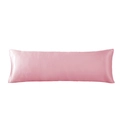 Federa per cuscino lungo rosa in raso con lucentezza setosa su sfondo bianco - Rosa