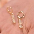 Gold Bamboo Shape Earrings