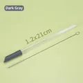 Reusable Tritan straw set in dark grey with silicone tip and cleaning brush accessory - 1.2x21cm / Dark Gray