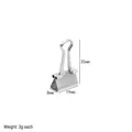 Clip fermacarta in metallo argento da 19mm con dimensioni dettagliate e peso del prodotto - 19mm (Argento)