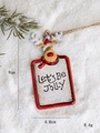 Vintage reindeer metal Christmas ornament with Let's Be Jolly text and 9cm height - Style E-Reindeer Sign
