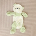 Macro detail of plush teddy bear doll shell in green and beige with soft fluffy texture - Matcha Green / 80cm (No Filling / With Zipper)