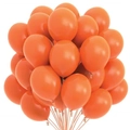 Bundle of 20 pieces 10-inch thick matte orange latex balloons for wedding party decor - Orange